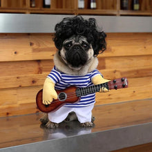 Load image into Gallery viewer, Funny Pet Guitar Player Cosplay Dog Cat Costume Guitarist Dressing Up Party Xmas New Year Clothes For Dog Cats Costume