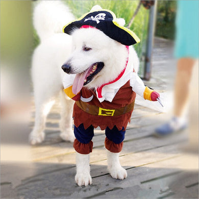 Pet Clothes Cosplay Pirate Dogs Cat Halloween Cute Costume Clothing Comfort For Small Medium Dog New Arrival 2019